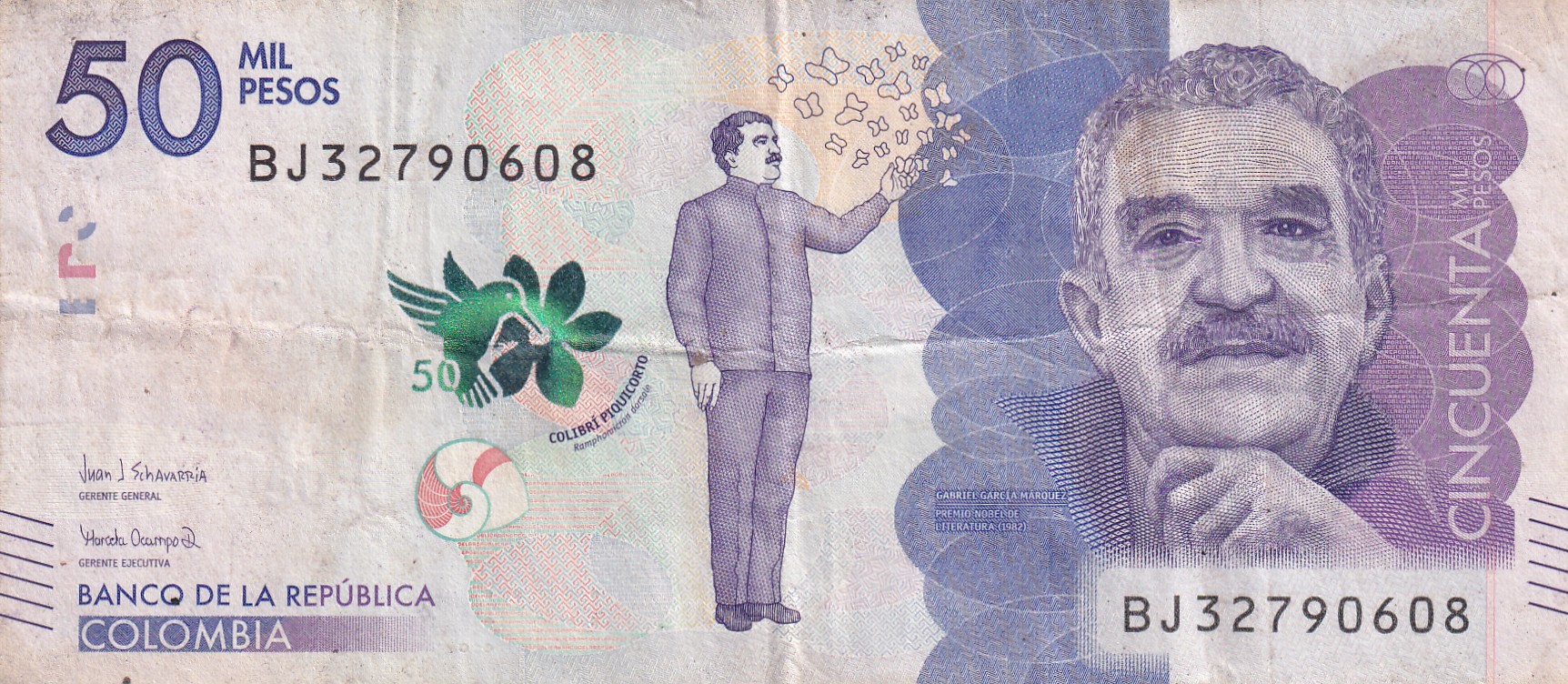 Colombia 50 000 Pesos Rare World Note#B2