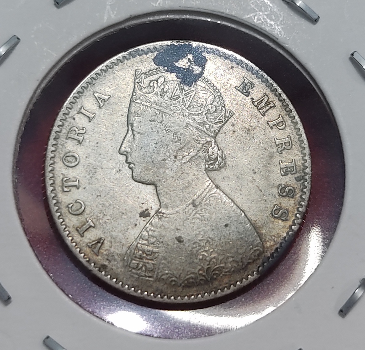 Half Rupee Silver Coin Victoria Empress 1896 Calcutta