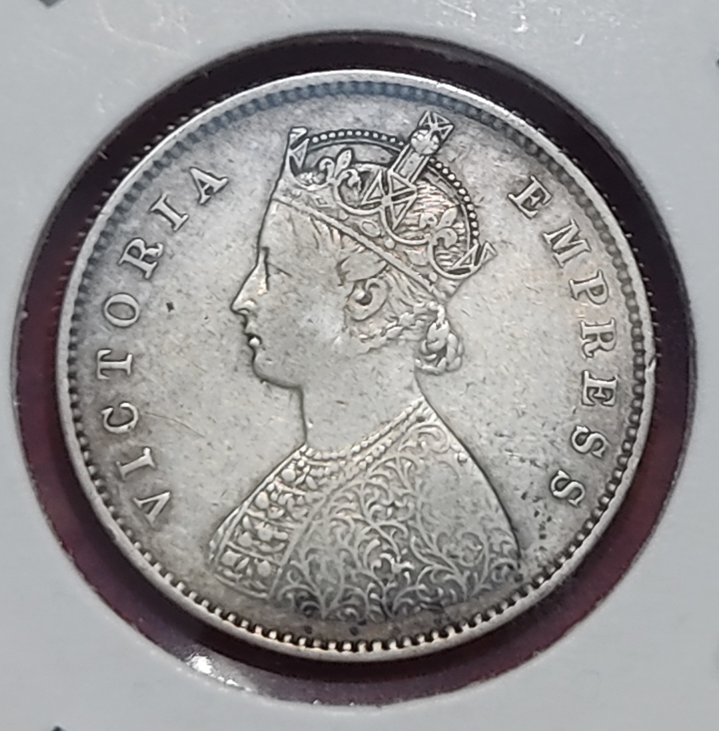 Half Rupee Silver Coin Victoria Empress 1894 Bombay