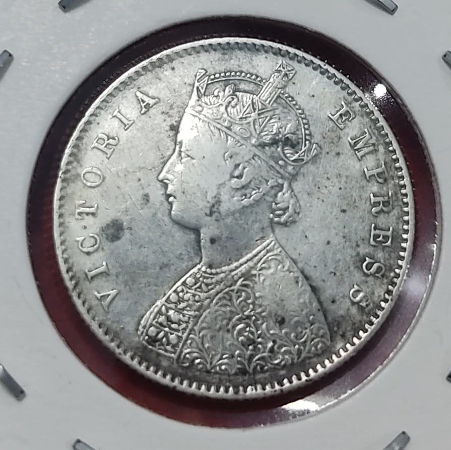 Half Rupee Silver Coin Victoria Empress 1899 Bombay Bombay