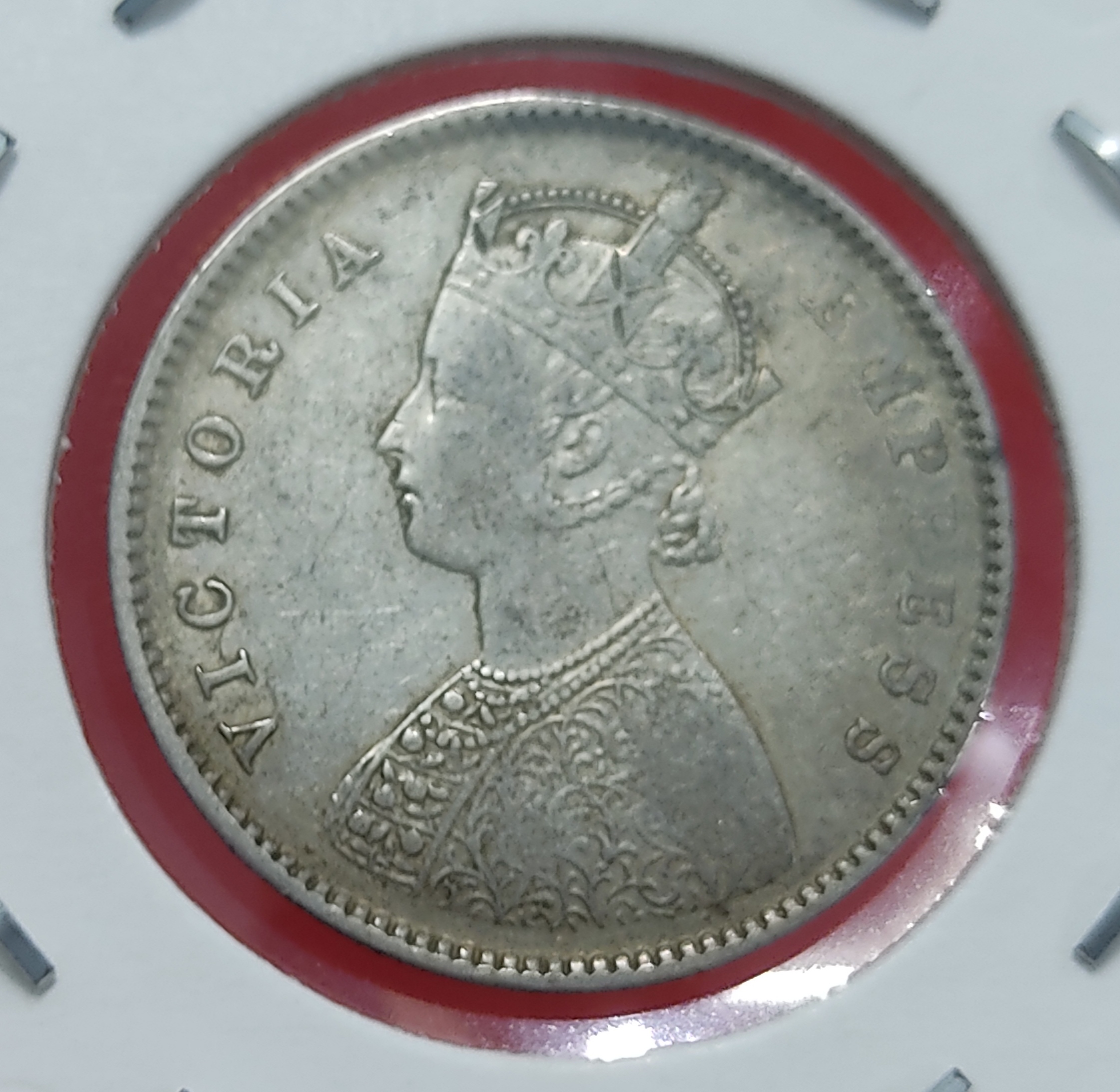 Half Rupee Silver Coin Victoria Empress 1899 Bombay