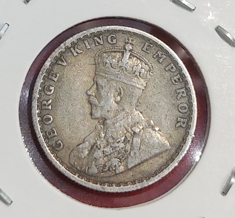 Rare Half Rupee George V 1922 Bombay Mint