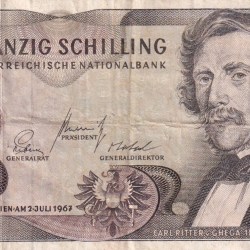 Austria 20 Schilling Rare World Note#B2