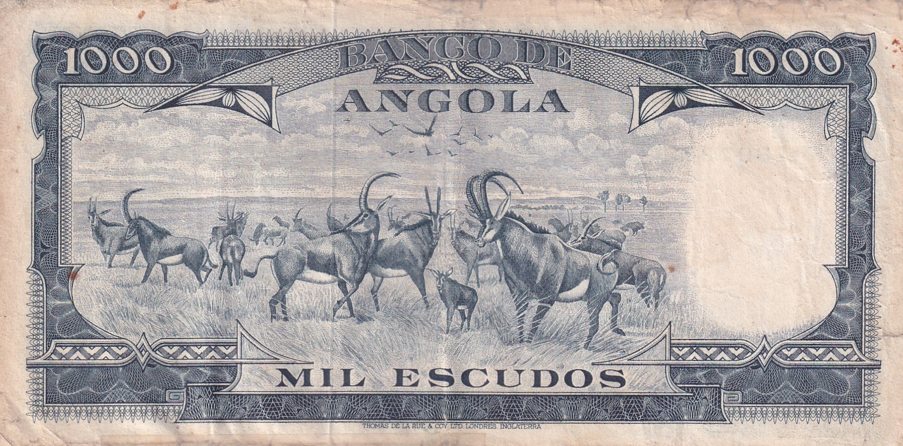 Angola 1000 Escudos lowest price Rare Note #B2