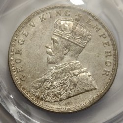 British india George V One Rupee 1917 Silver Coin UNC Rare