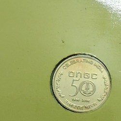 5 Rs ONGC Copper Nickel Coin Bunc Rare