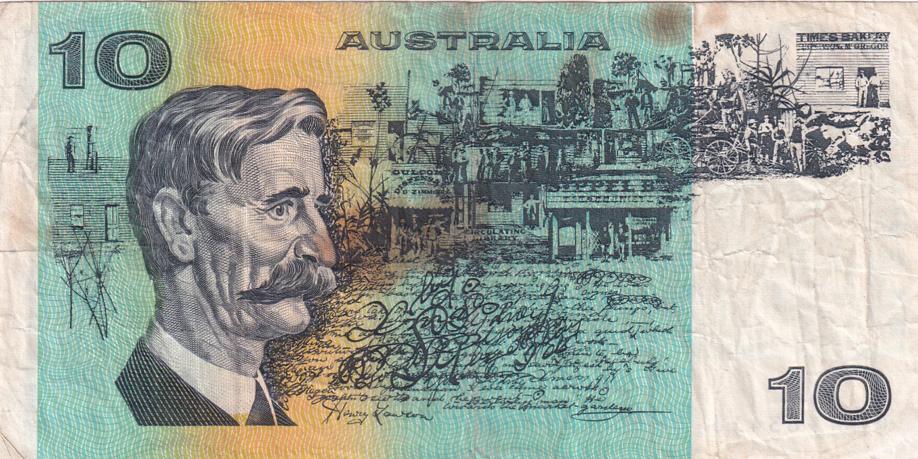 Australia 10 Dollars Rare World Note #B2