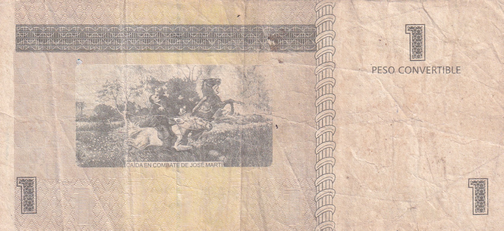 Cuba 1 Peso Convertible Rare World Note #B2