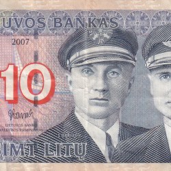 Lithuania 10 Litu rare World Note #B2