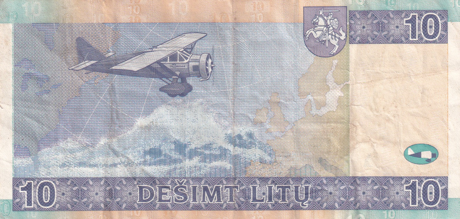 Lithuania 10 Litu rare World Note #B2