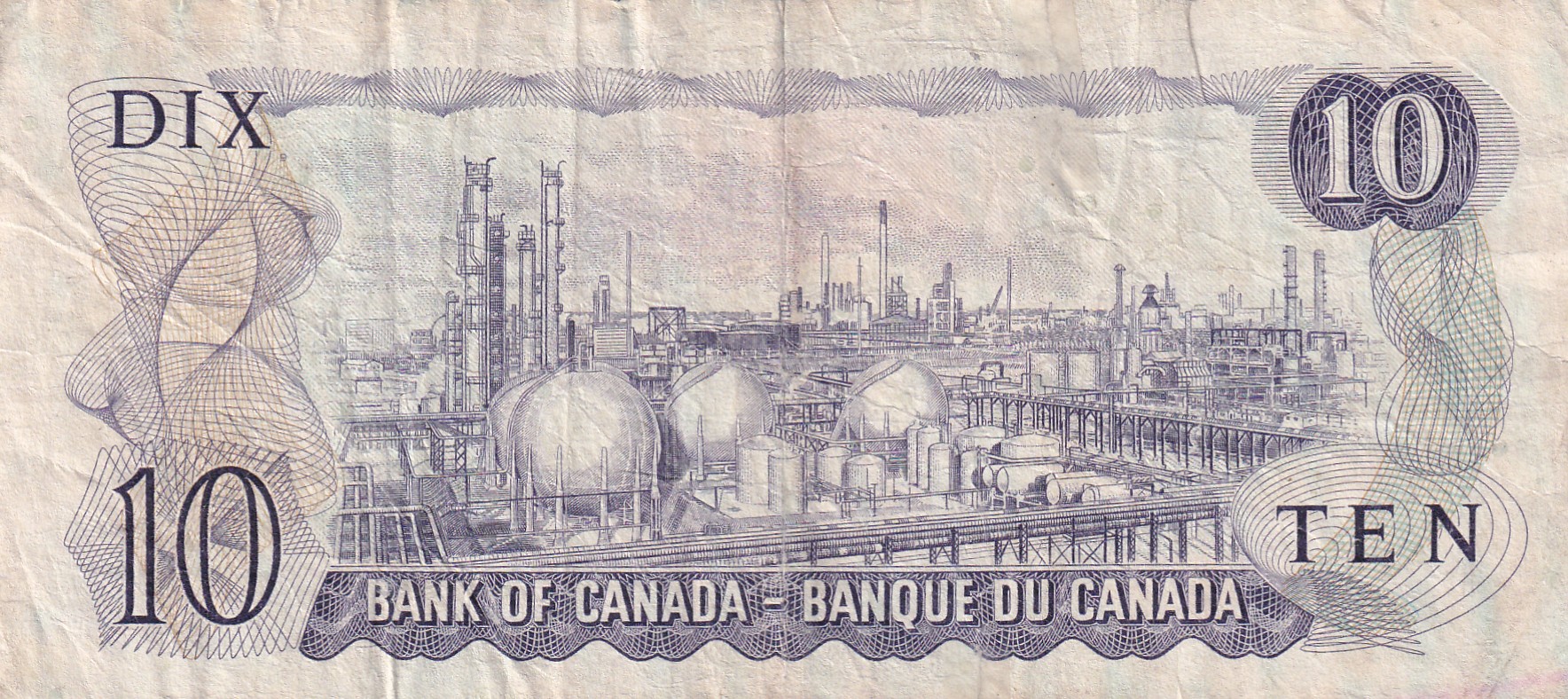 Canada 10 Dollars Rare World Note#B2