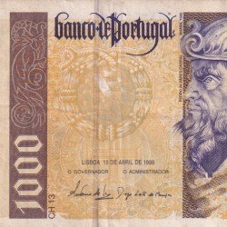 Portugal 1000 Escudos Rare Note #B2