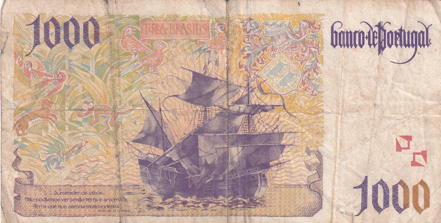 Portugal 1000 Escudos Rare Note #B2