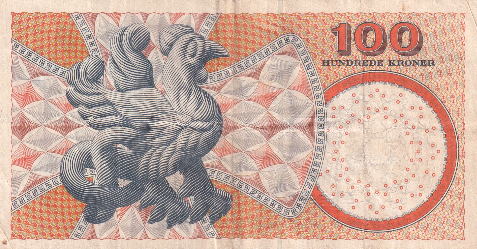 Denmark 100 Kroner Famous Men and Women Rare Note #B2