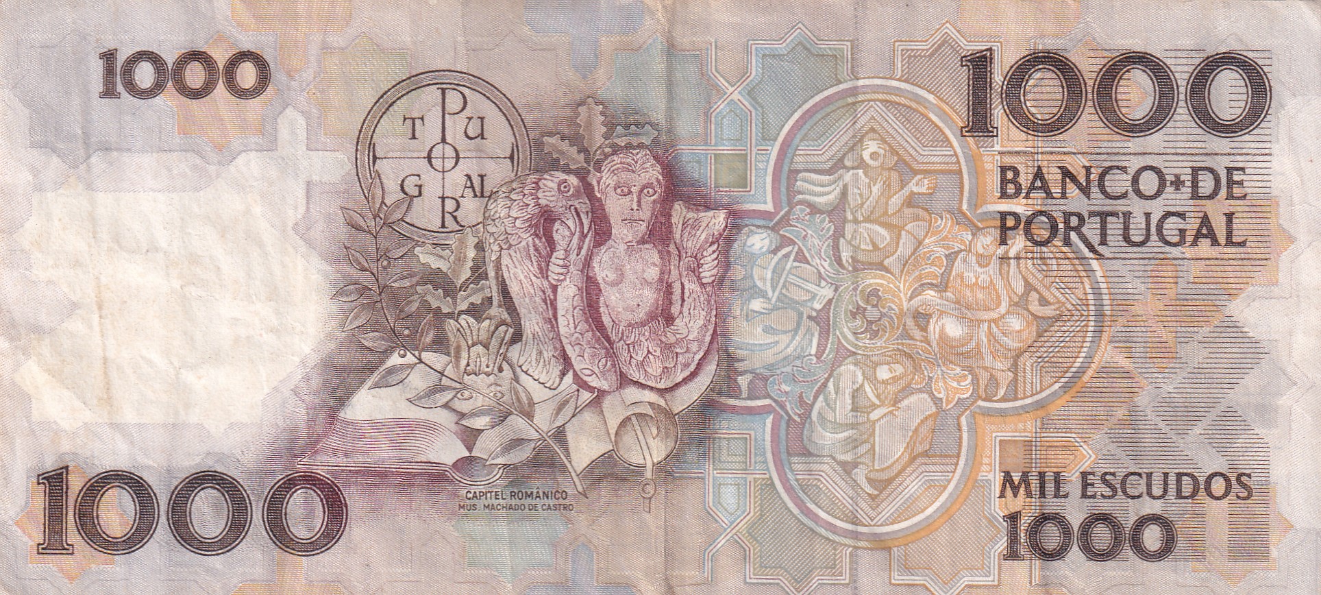 Portugal 1000 Escudos Rare Note #B2