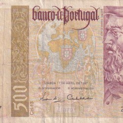 Portugal 500 Escudos Rare World Note#B2