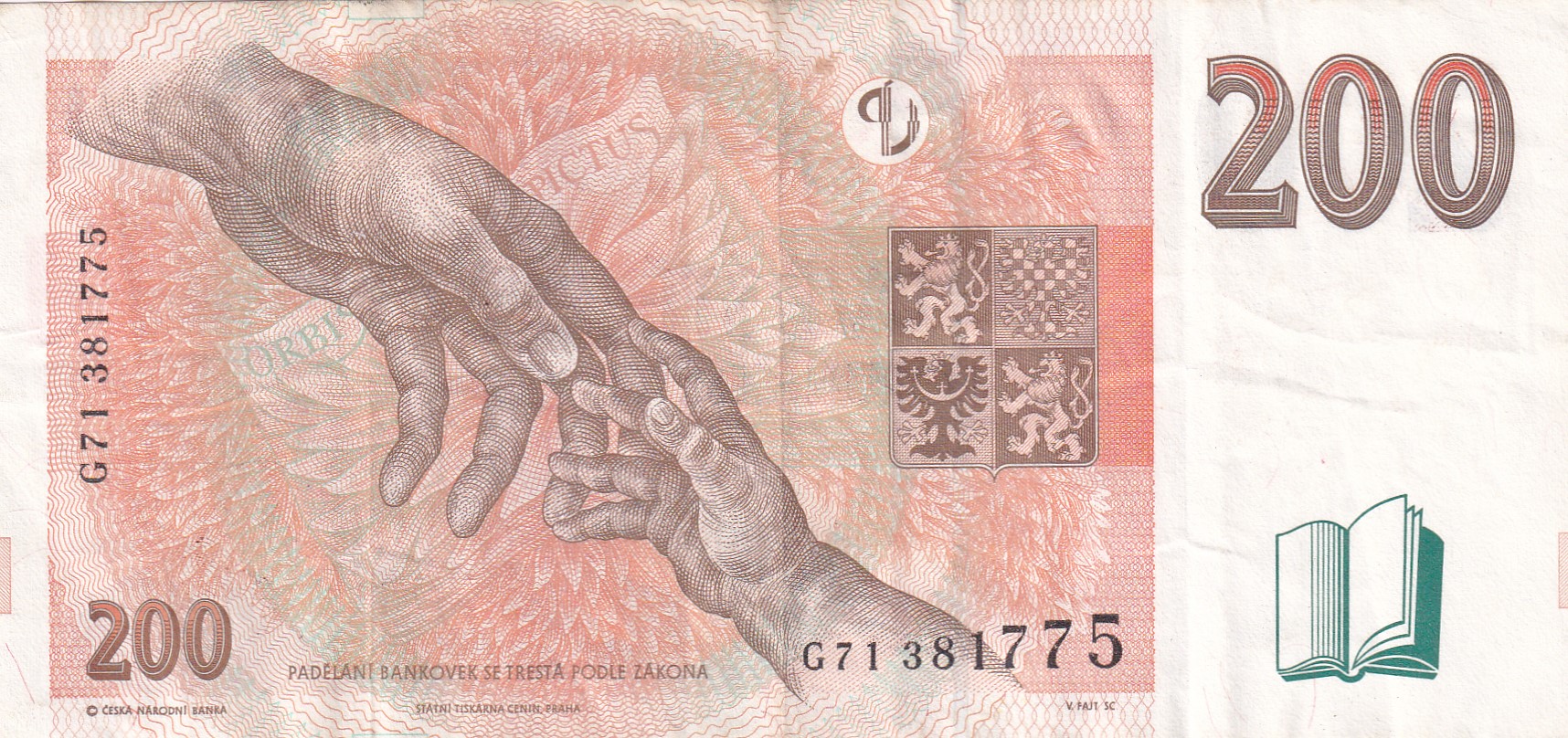 Czech Republic 200 Korun Rare Note #B2