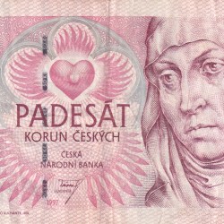 Czech 50 Korun Rare Note #B2