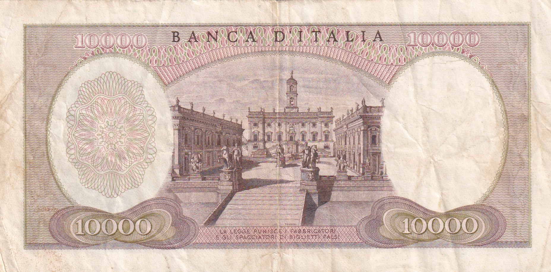 Italy 10 000 Lire (Michelangelo) Rare World Note#B2