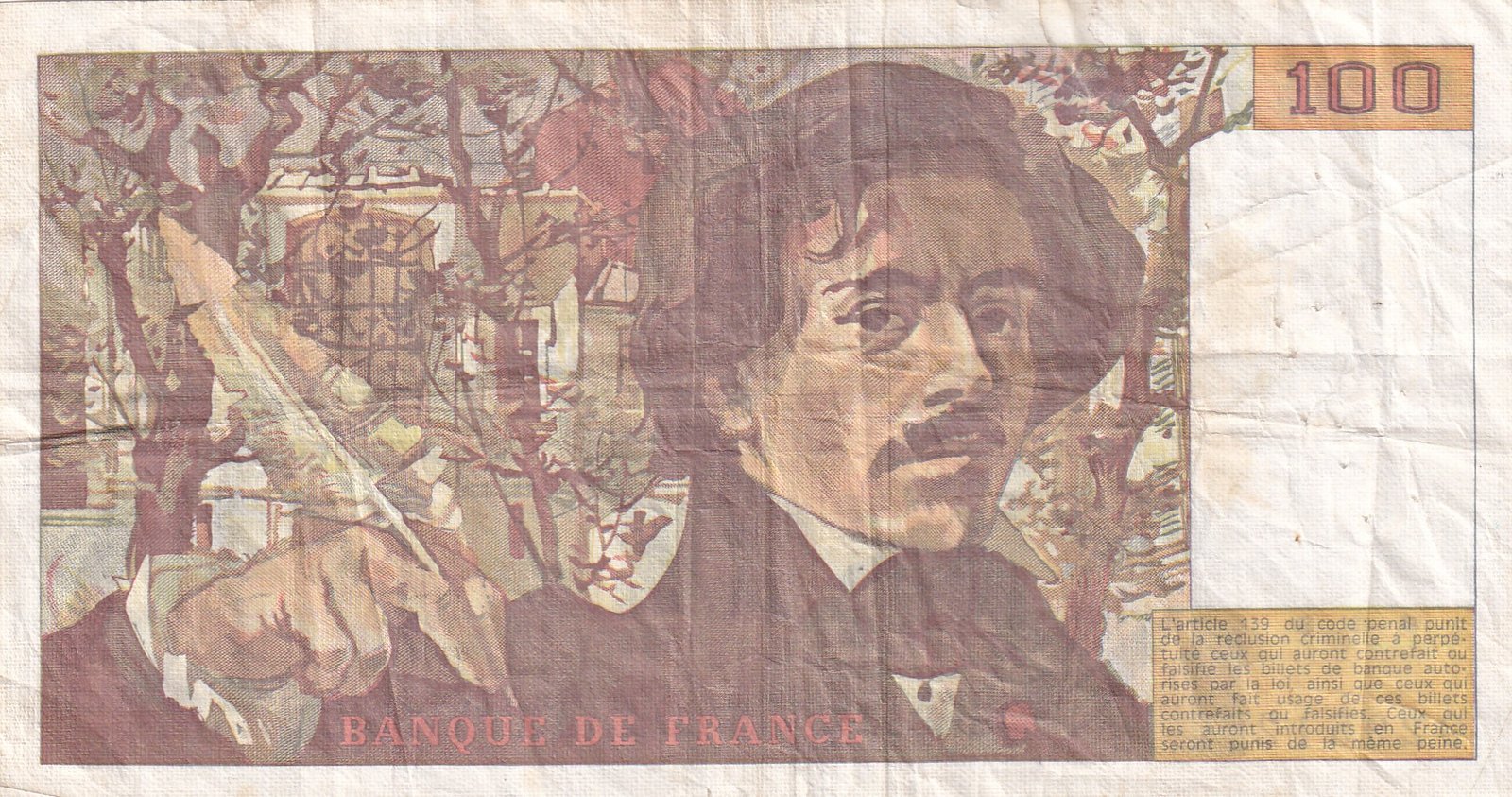 France 100 Francs foreign Note