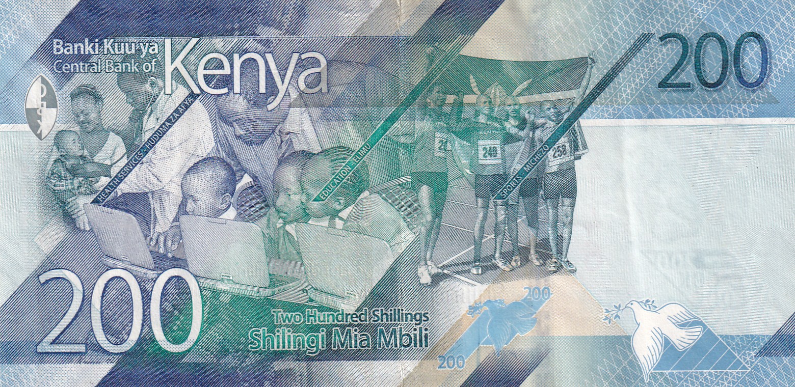 Kenya 200 Shillings Rare World Note #B2
