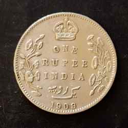 Silver British India King and emperor Edward VII Year 1909 Excellent condition Same and similar piece available