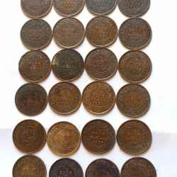 British India Set of 24 pieces of 24 different year King and emperor George v and George vi. Year 1919-13-14-15-16-17-19-20-21-22-23-24-25-26-27-29-30-32-33-3435-36-39-40 Same and similar date available