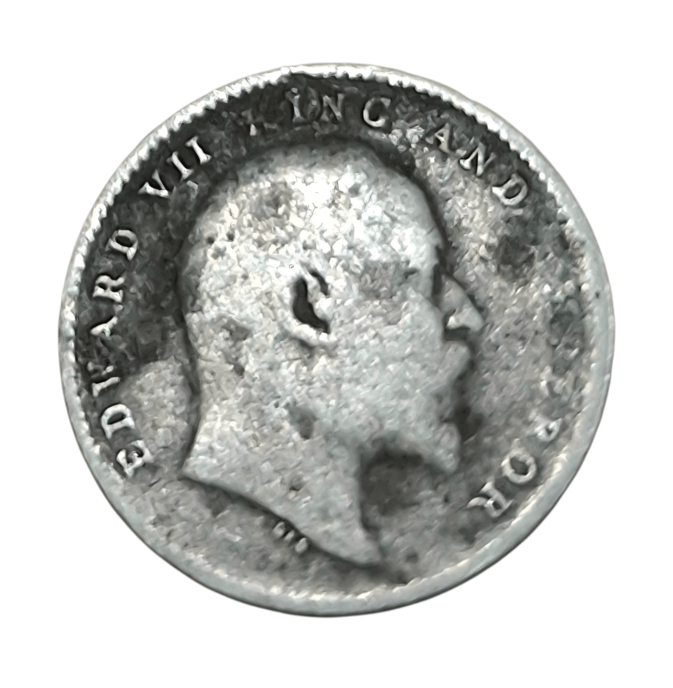 British India Silver 2 Anna’s Year 1906 King Edward-VII in UsedCondition.