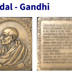 Portugal Medal - Gandhi (1968 ) Rare Beautiful Big Size Medellion # D-189