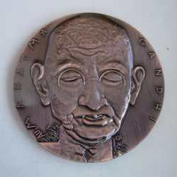 Mahatma Gandhi India's independence Medal Spain Rare Beautiful Big Size Medellion # D-195