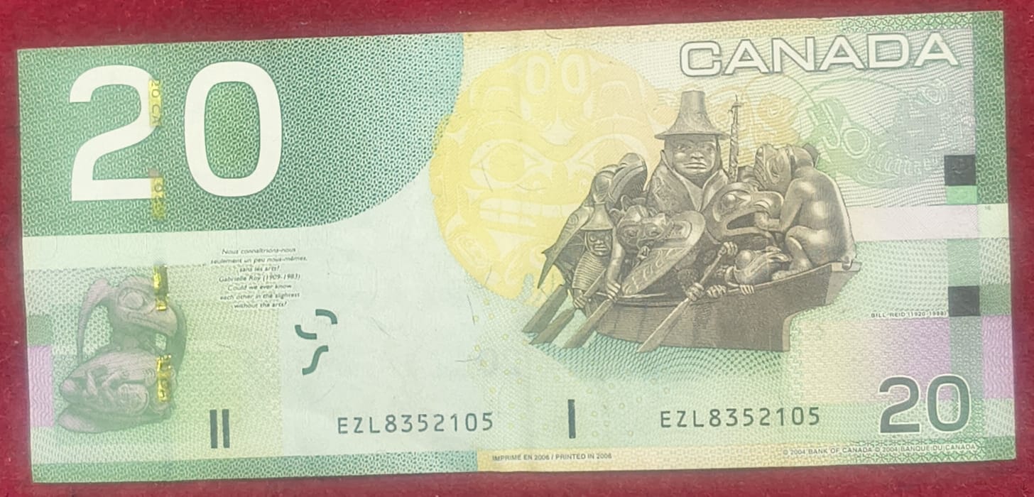 Canada 20 Dollars Rare Note #B-2