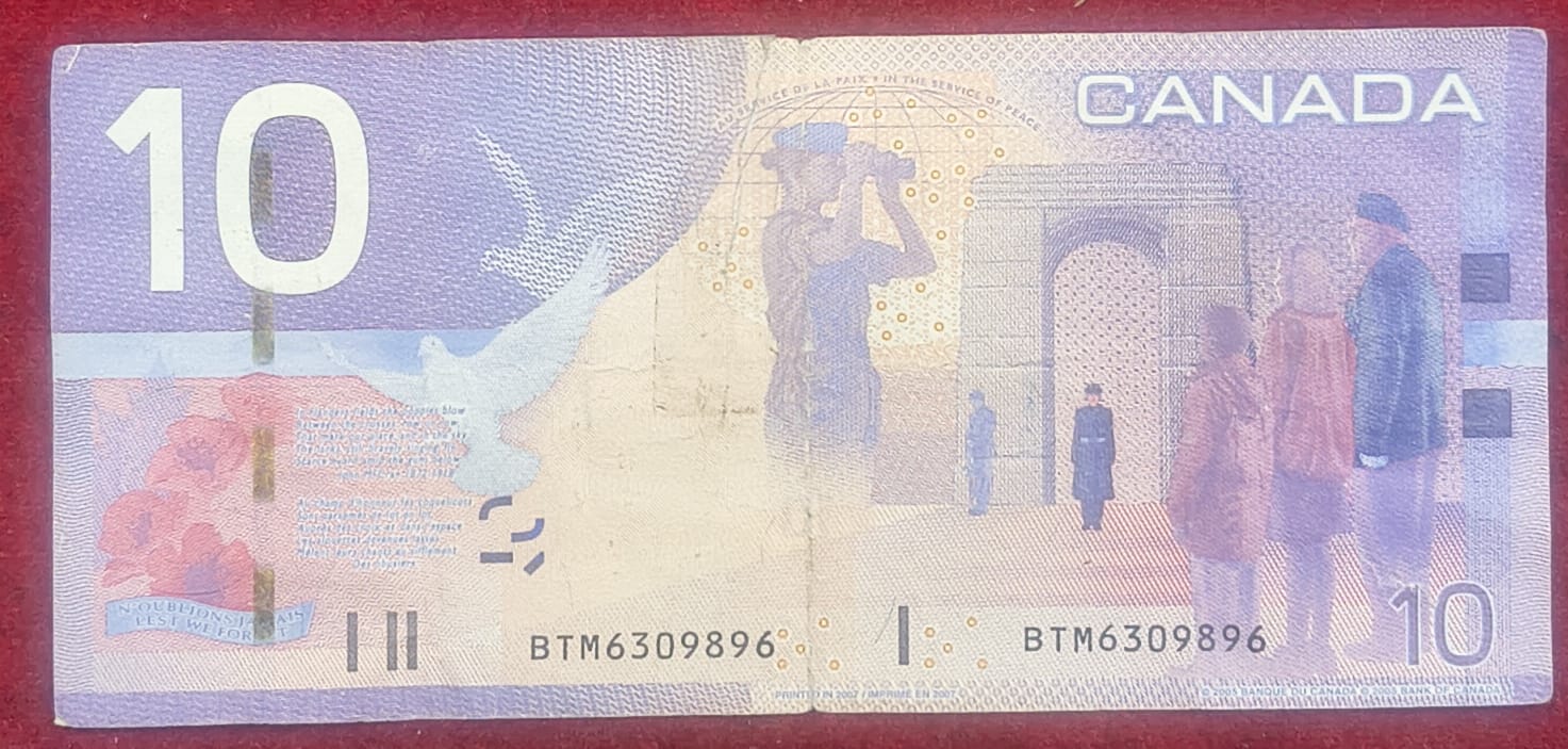 Canada 10 Dollars Rare Note #B-2