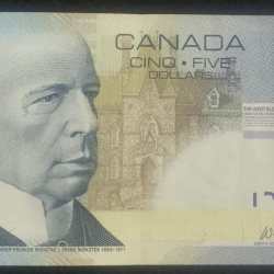 Canada 5 Dollars Rare Bank Note#B-2