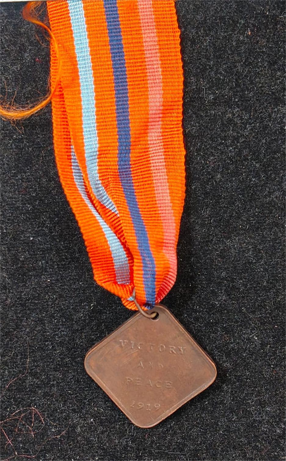 British India Medal (Peace Celebration 1919 Bombay) with Ribbon #Z-66