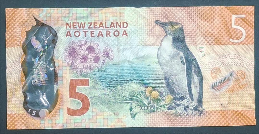 New Zealand 5 Dollars Rare Polymer World Note