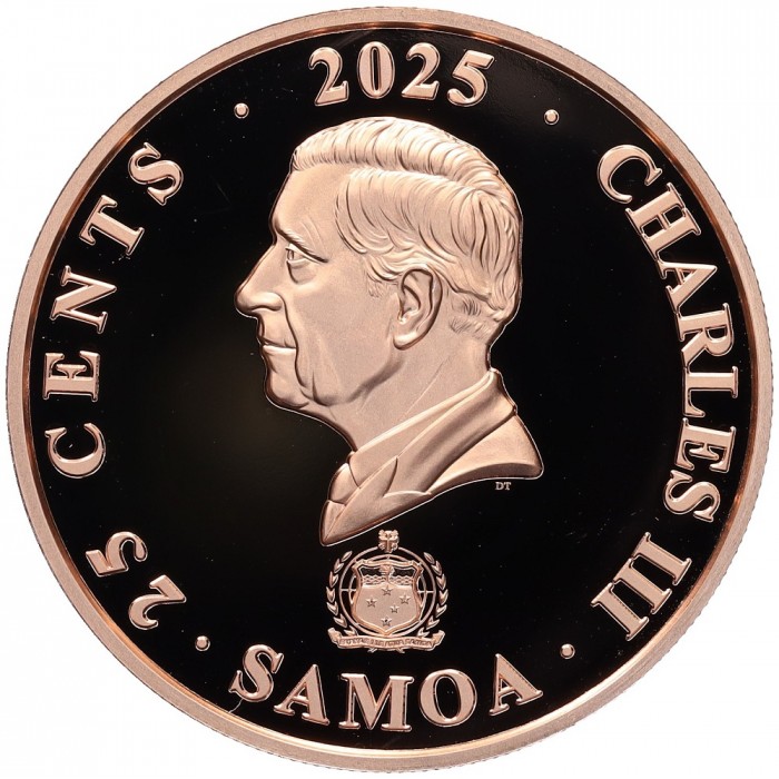 2025 Samoa β 25 cents , Black Tortoise Chinese Eaves Tiles Proof Coin Pack