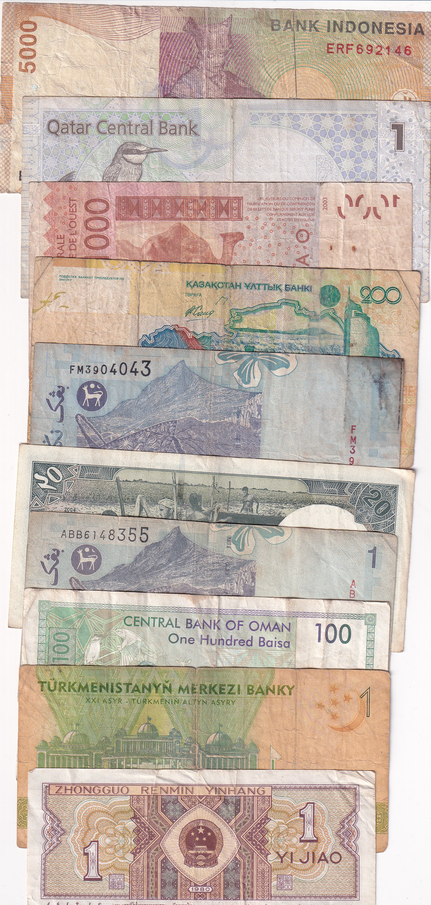 10 Different Counties World Bank Note Set (10 Pcs Lott)#Sku-41