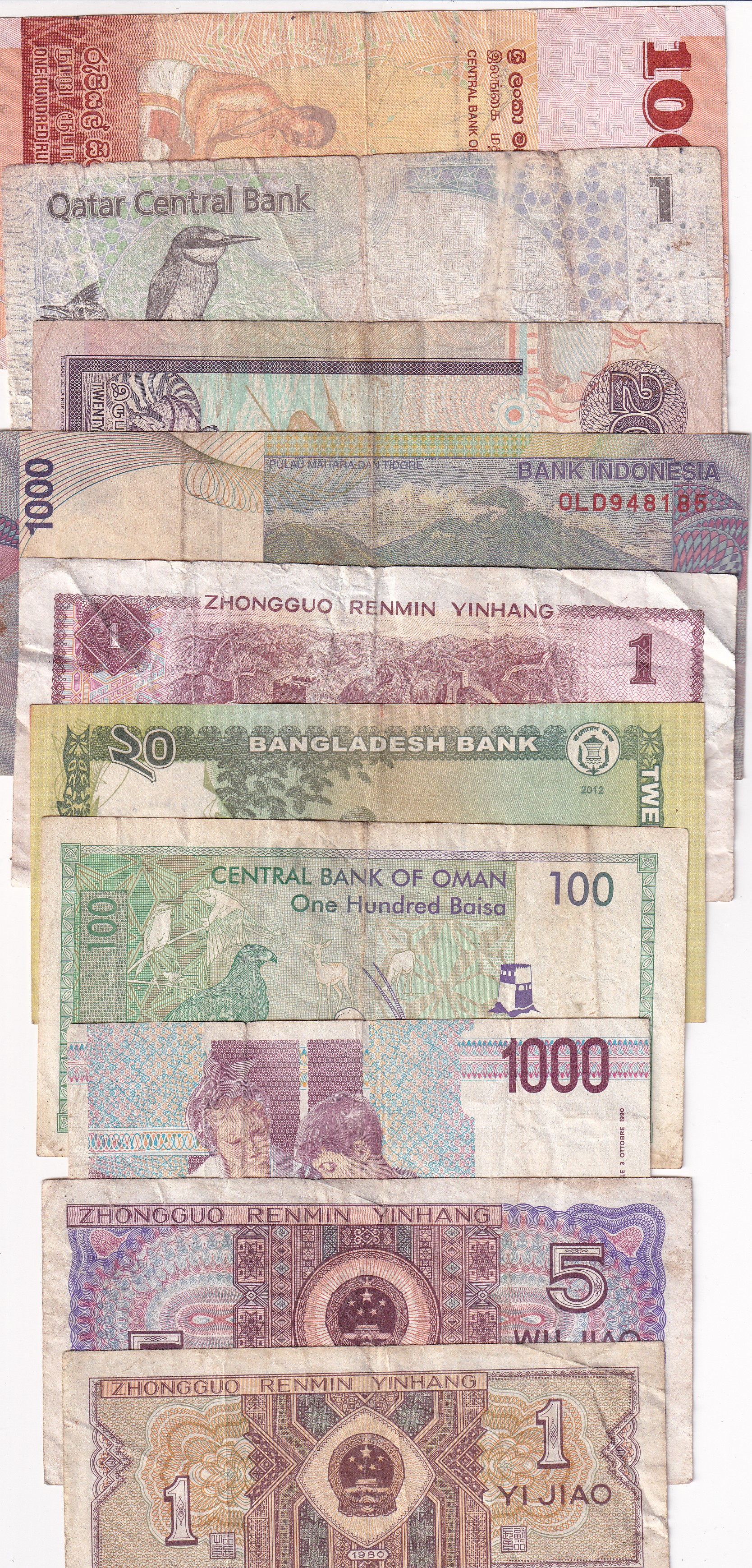 10 Different Counties World Bank Note Set (10 Pcs Lott)#Sku-42