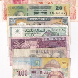 10 Different Counties World Bank Note Set (10 Pcs Lott)#Sku-43