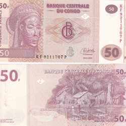 Congo 50 Francs Rare GEM UNC Note
