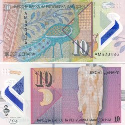 North Macedonia 10 Denari Polymer GEM UNC Note