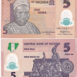 Nigeria 5 Naira GEM UNC Polymer Note