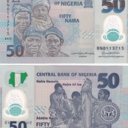 Nigeria 50 Naira 50th Anniversary of Independence Polymer GEM UNC Note
