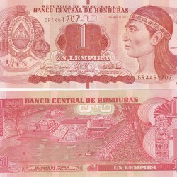 Honduras 1 Lempira Rare GEM UNC Note
