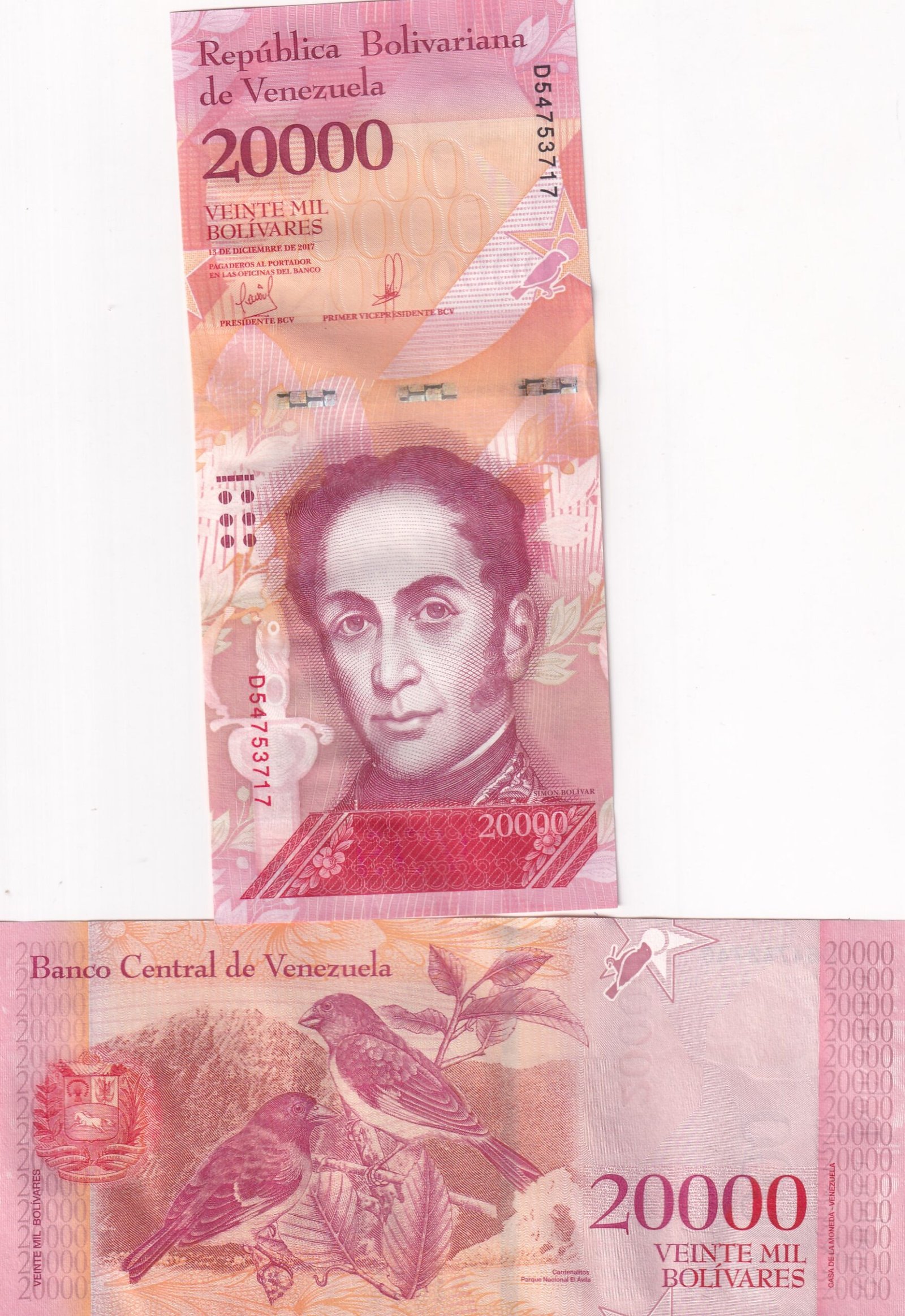 Venezuela 20 000 Bolívares Rare GEM UNC Note