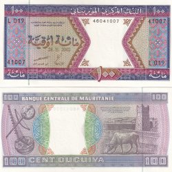 Mauritania 100 Ouguiya Rare GEM UNC Note