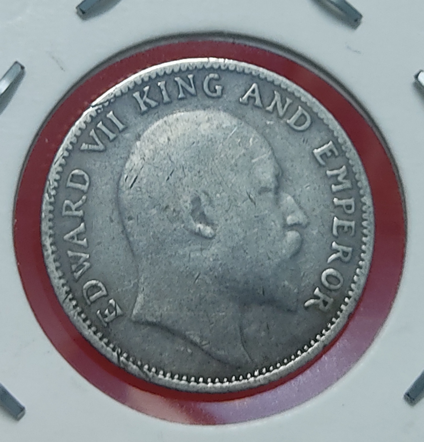 Rare 1/4 Rupee Edward VIII 1910 Bombay Mint