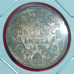 One Rupee Silver Coin Victoria Empress 1878 Bombay