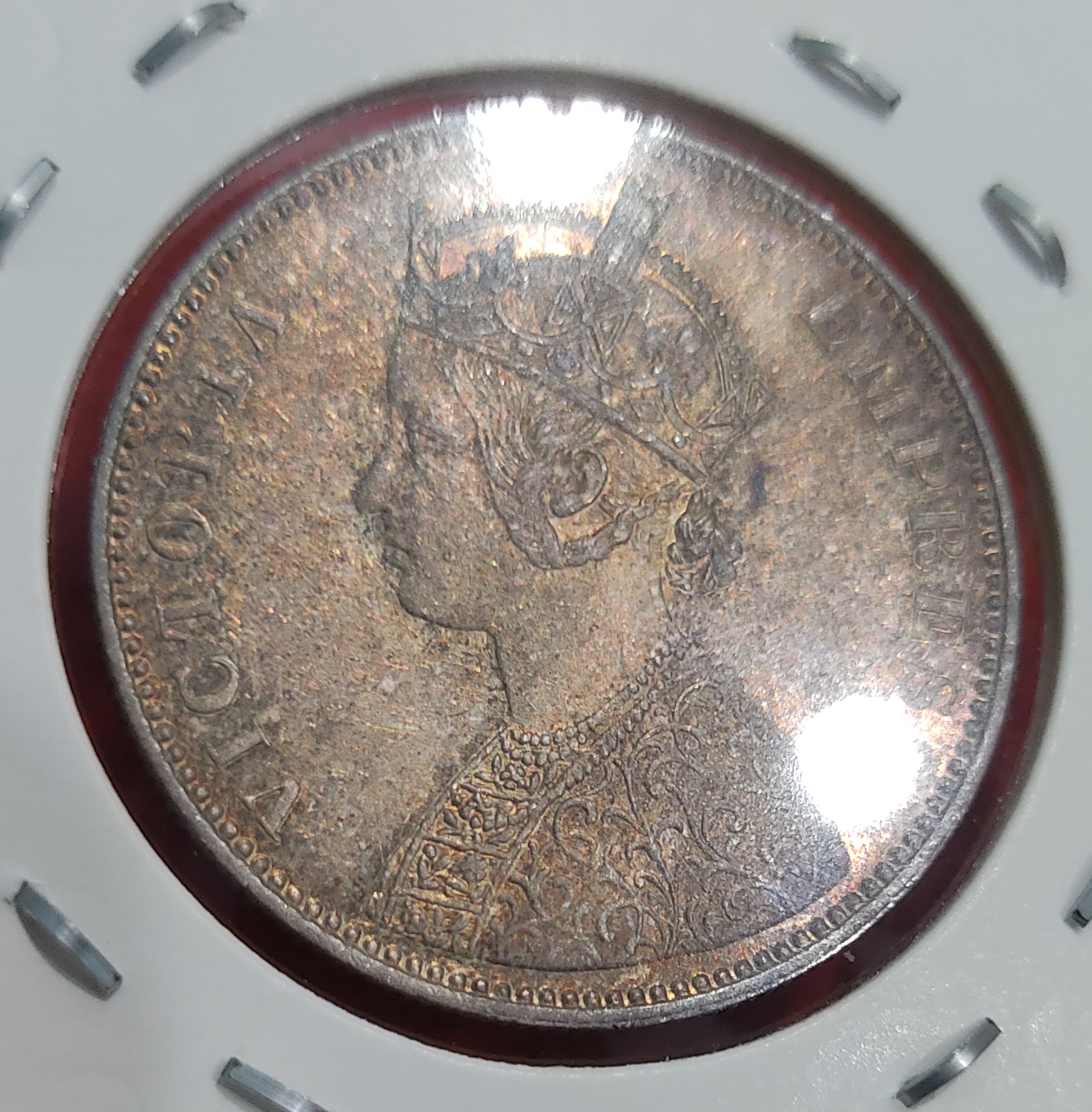One Rupee Silver Coin Victoria Empress 1878 Bombay
