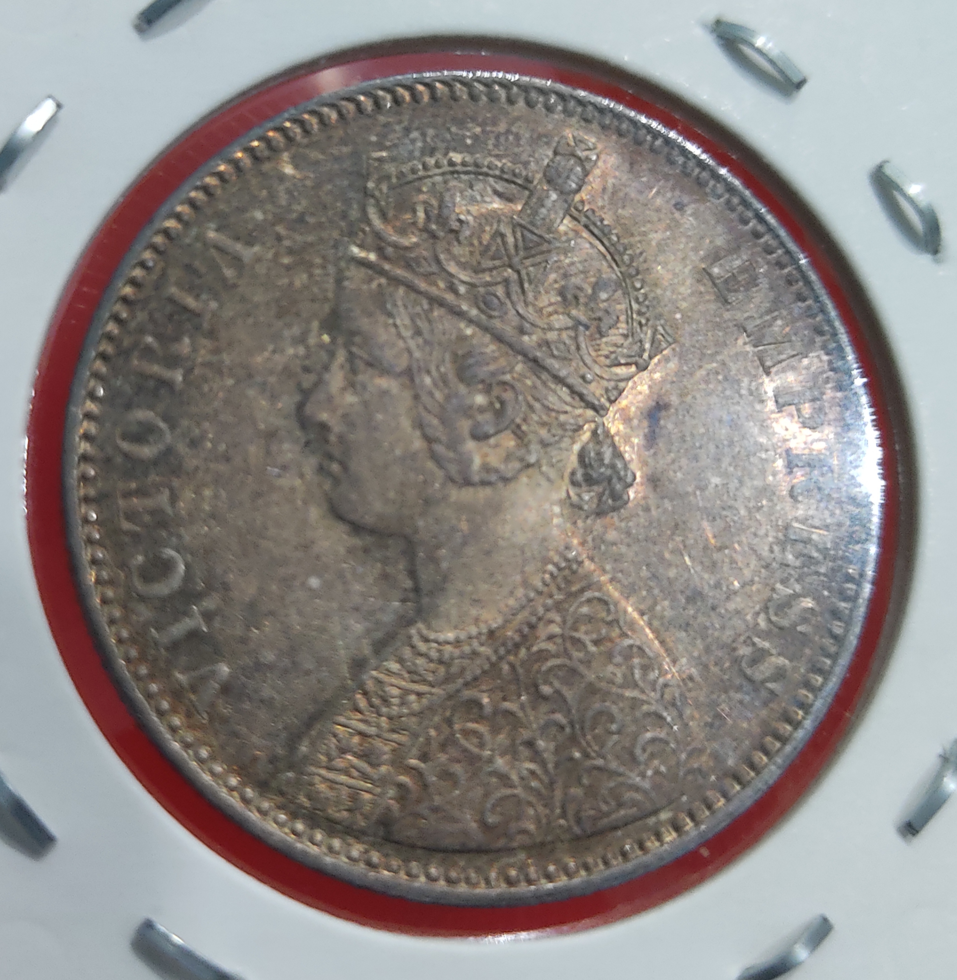 One Rupee Silver Coin Victoria Empress 1878 Bombay